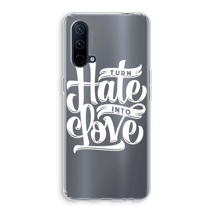 Turn hate into love: OnePlus Nord CE 5G Transparant Hoesje