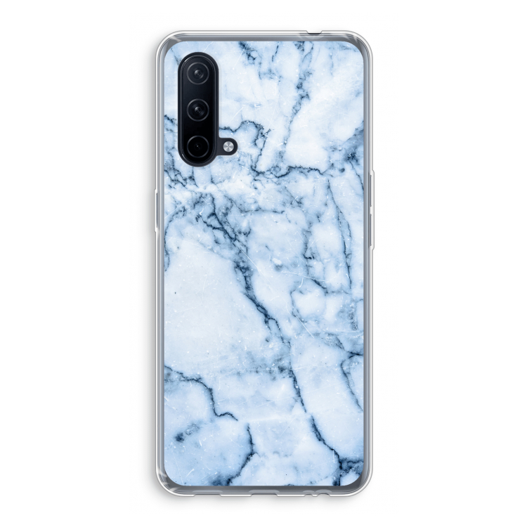Blauw marmer: OnePlus Nord CE 5G Transparant Hoesje
