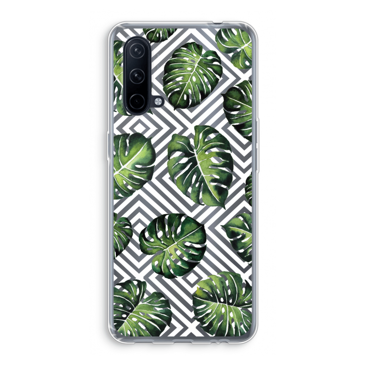 Geometrische jungle: OnePlus Nord CE 5G Transparant Hoesje