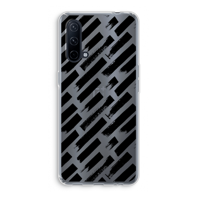 Zwarte vegen: OnePlus Nord CE 5G Transparant Hoesje