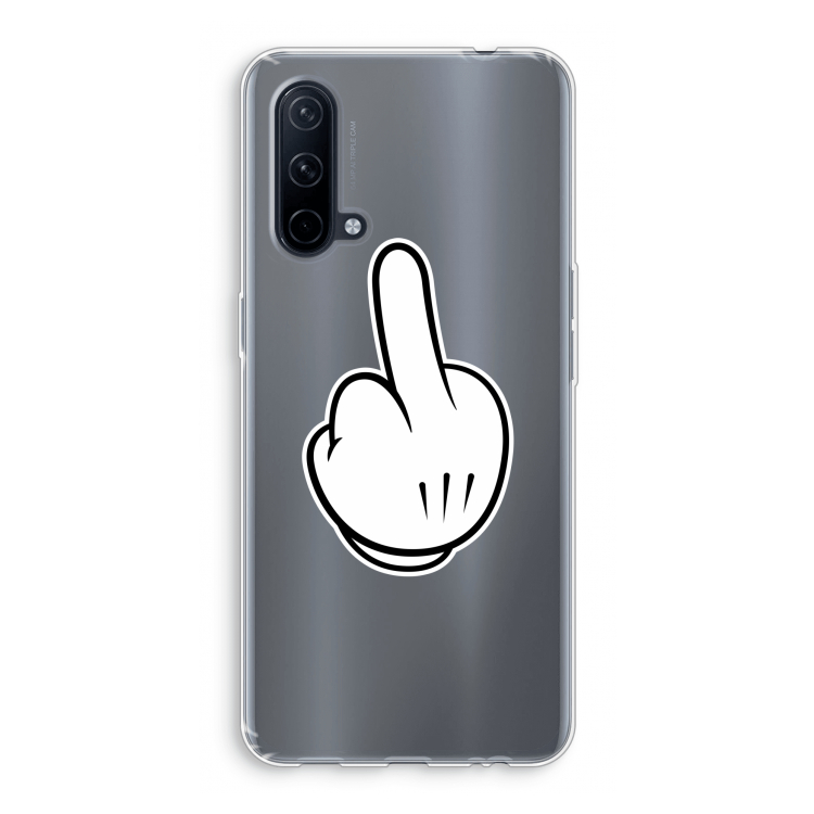 Middle finger white: OnePlus Nord CE 5G Transparant Hoesje