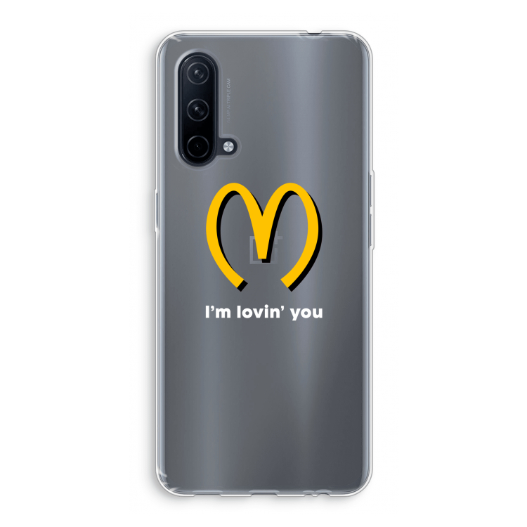 I'm lovin' you: OnePlus Nord CE 5G Transparant Hoesje