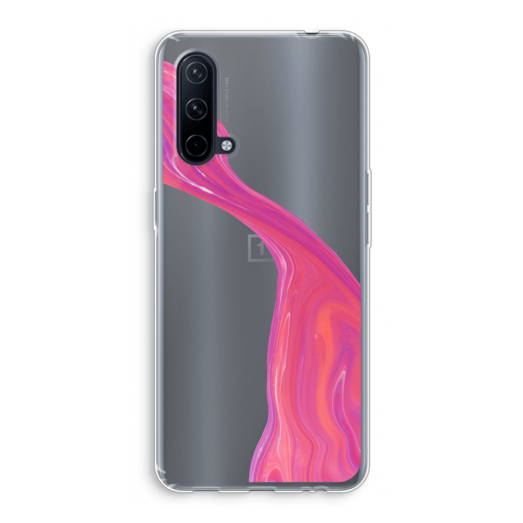 Paarse stroom: OnePlus Nord CE 5G Transparant Hoesje