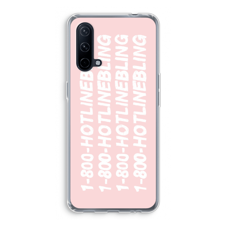 Hotline bling pink: OnePlus Nord CE 5G Transparant Hoesje