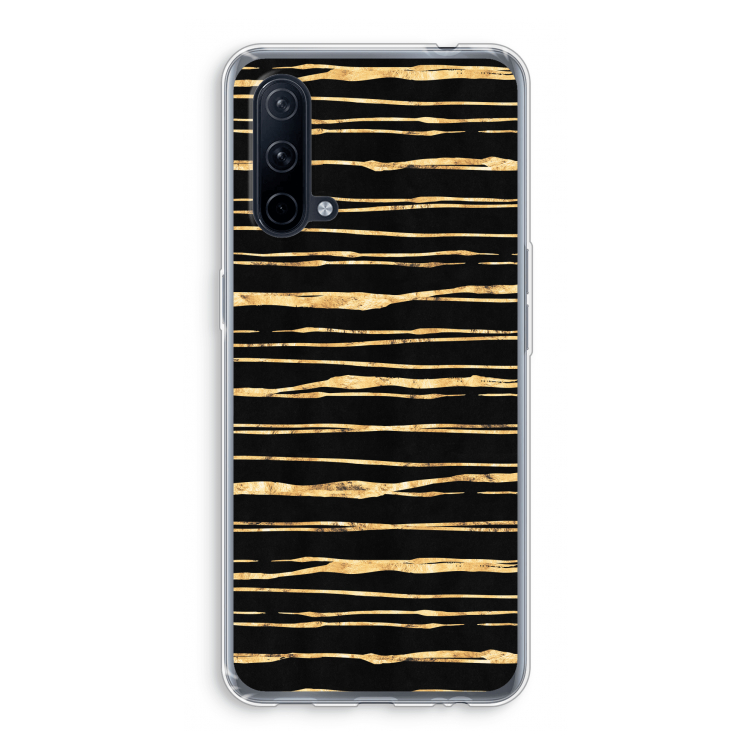 Gouden strepen: OnePlus Nord CE 5G Transparant Hoesje