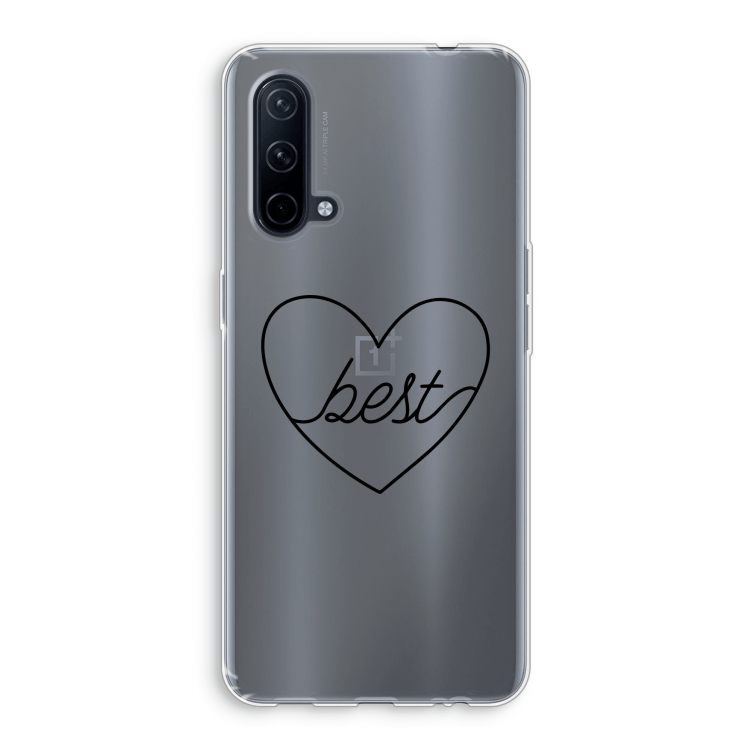 Best heart black: OnePlus Nord CE 5G Transparant Hoesje