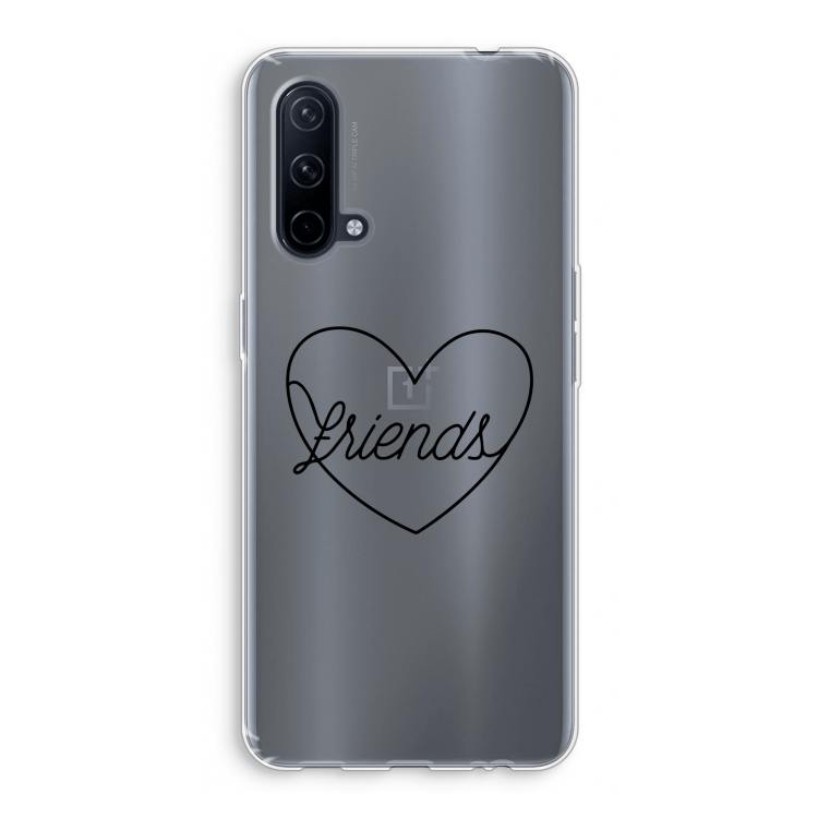 Friends heart black: OnePlus Nord CE 5G Transparant Hoesje