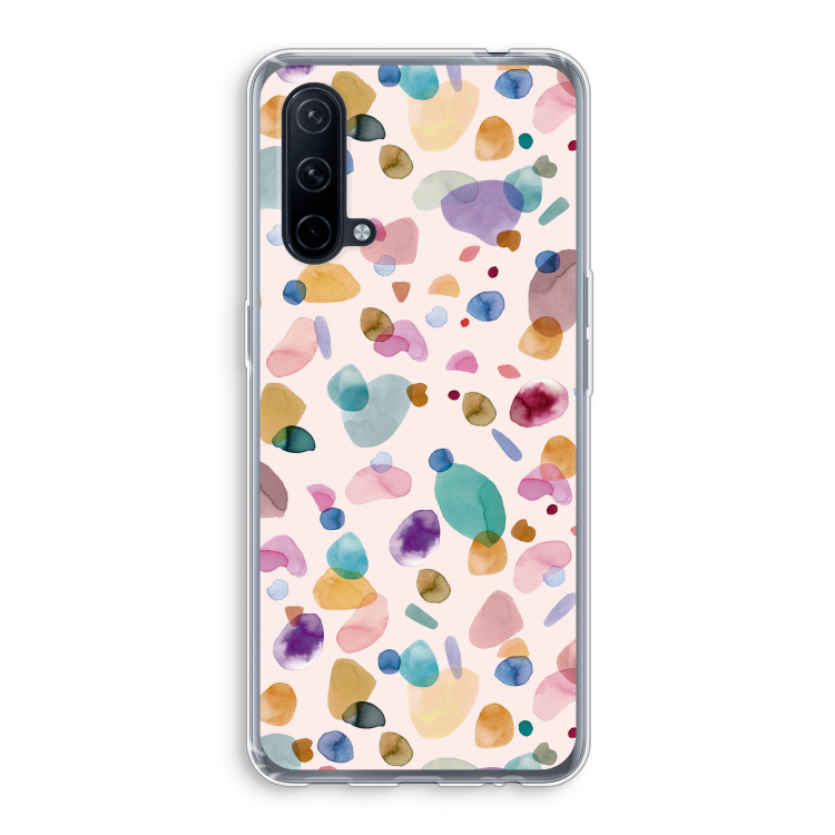 Terrazzo Memphis Pink: OnePlus Nord CE 5G Transparant Hoesje