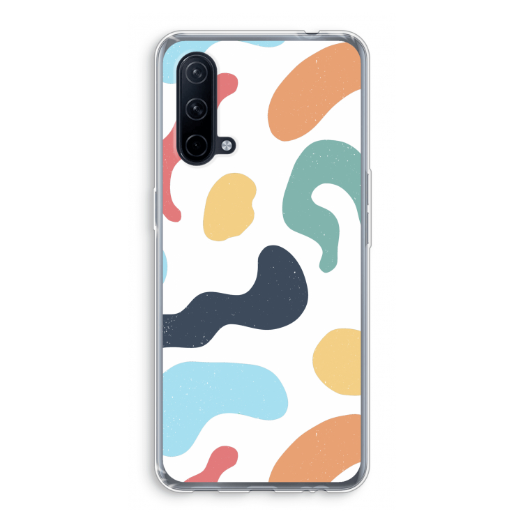 Memphis Shapes Blue: OnePlus Nord CE 5G Transparant Hoesje