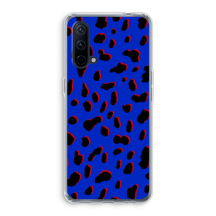 Blue Leopard: OnePlus Nord CE 5G Transparant Hoesje