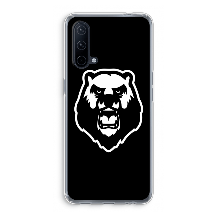 Angry Bear (black): OnePlus Nord CE 5G Transparant Hoesje