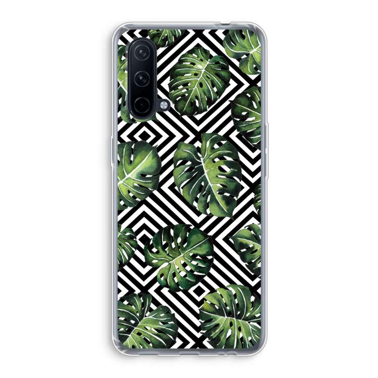 Geometrische jungle: OnePlus Nord CE 5G Transparant Hoesje