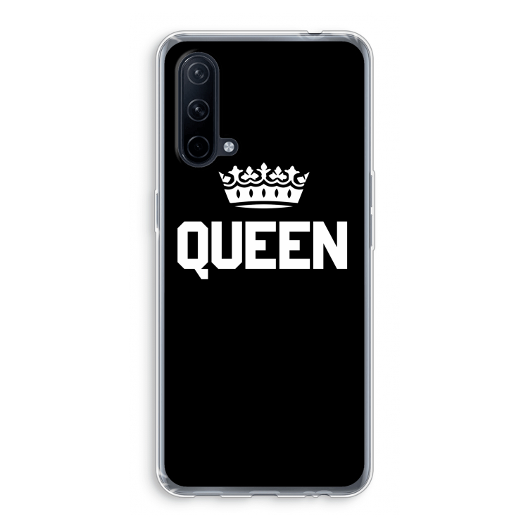 Queen zwart: OnePlus Nord CE 5G Transparant Hoesje