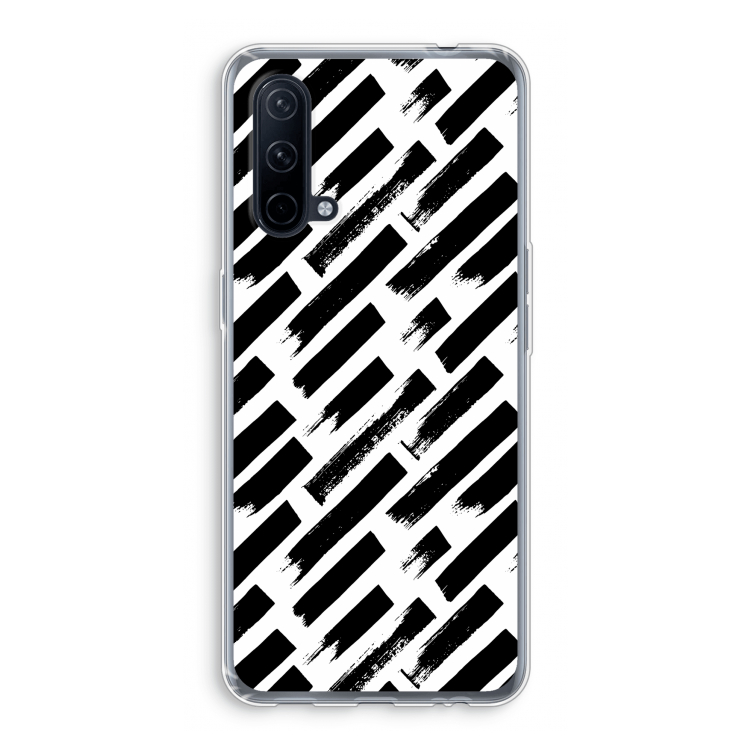 Zwarte vegen: OnePlus Nord CE 5G Transparant Hoesje