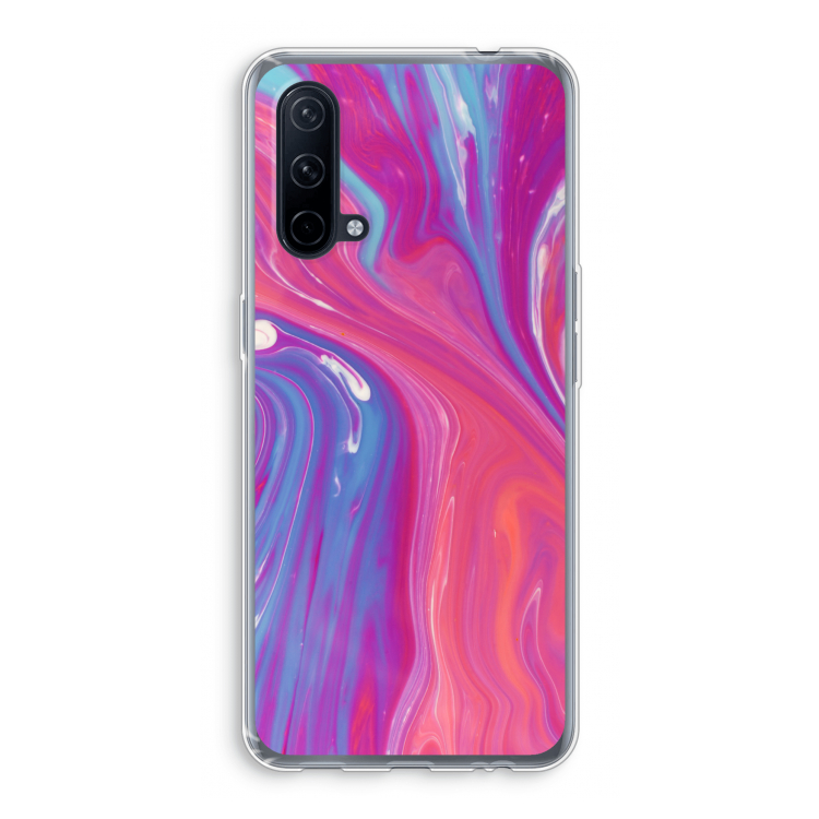 Paarse stroom: OnePlus Nord CE 5G Transparant Hoesje