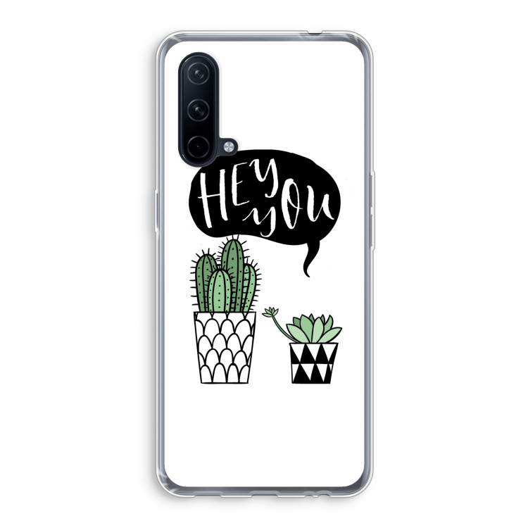 Hey you cactus: OnePlus Nord CE 5G Transparant Hoesje