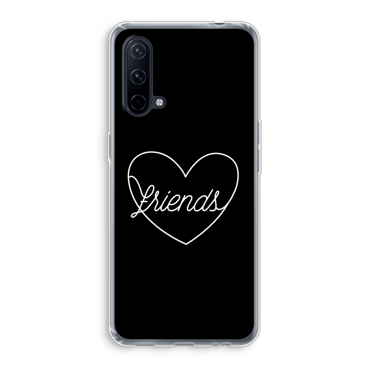 Friends heart black: OnePlus Nord CE 5G Transparant Hoesje