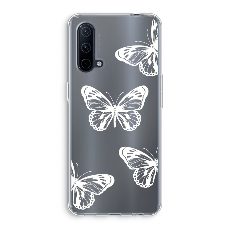White butterfly: OnePlus Nord CE 5G Transparant Hoesje