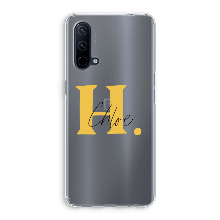 Amber Script: OnePlus Nord CE 5G Transparant Hoesje