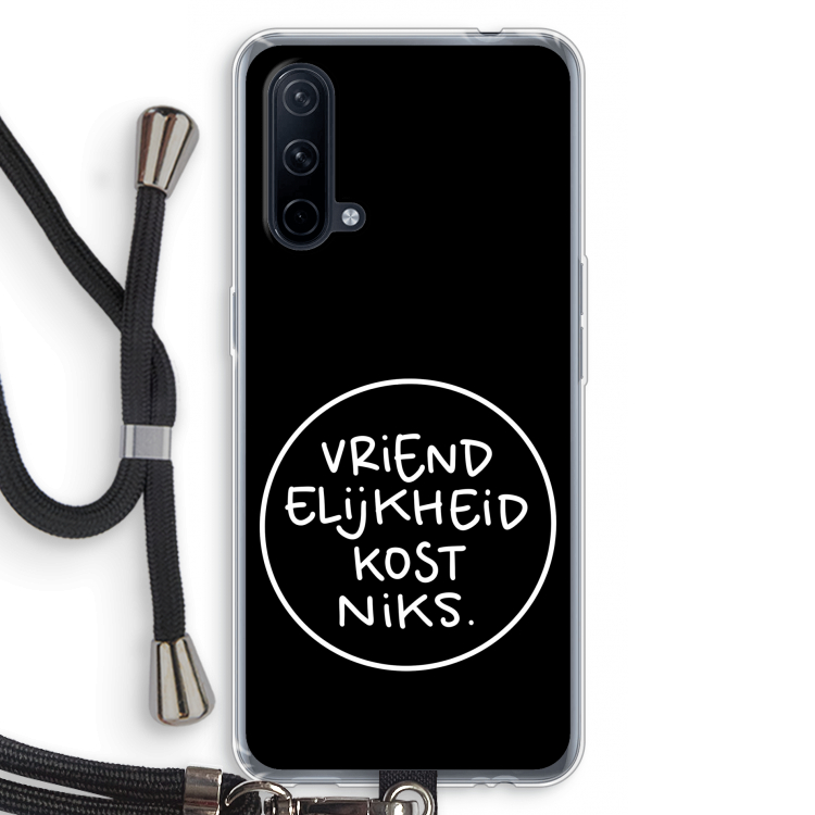 Vriendelijkheid: OnePlus Nord CE 5G Transparant Hoesje met koord