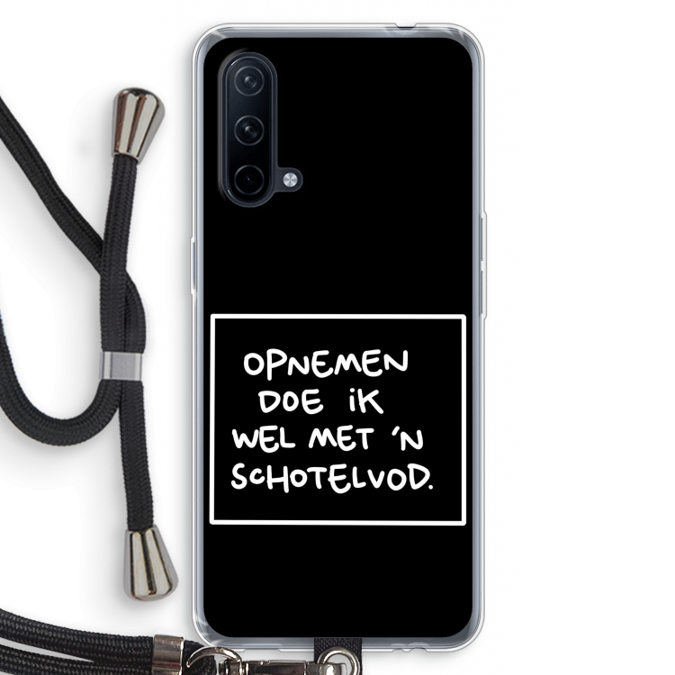Schotelvod: OnePlus Nord CE 5G Transparant Hoesje met koord