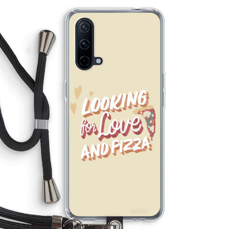 Pizza is the answer: OnePlus Nord CE 5G Transparant Hoesje met koord