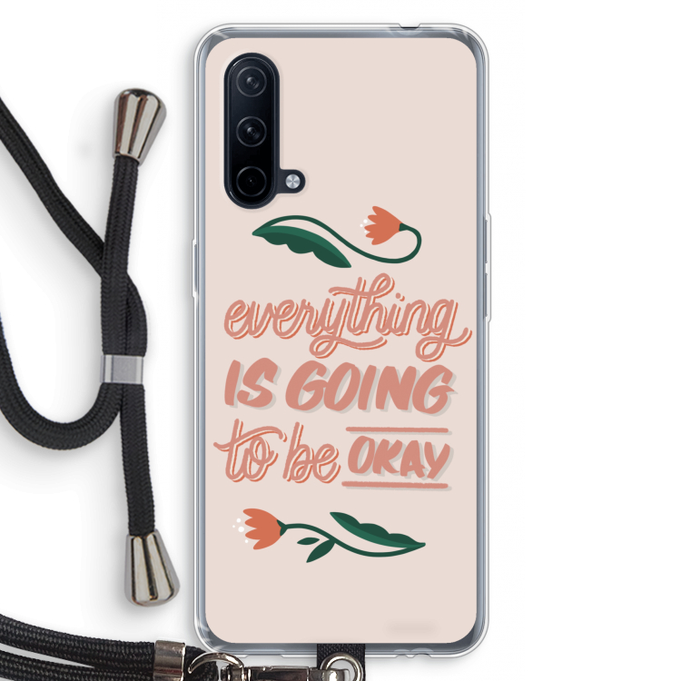 Optimistic flower girl: OnePlus Nord CE 5G Transparant Hoesje met koord