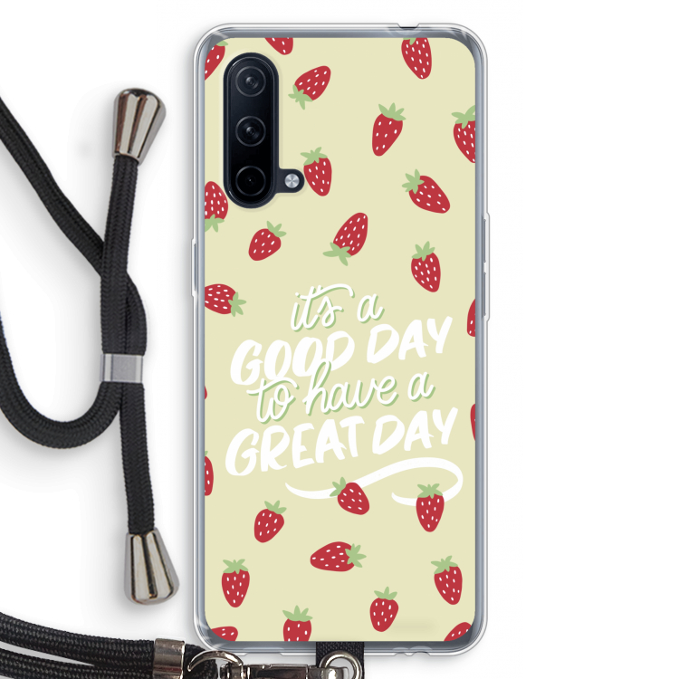 Don't forget to have a great day: OnePlus Nord CE 5G Transparant Hoesje met koord