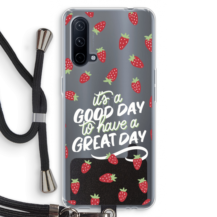 Don't forget to have a great day: OnePlus Nord CE 5G Transparant Hoesje met koord