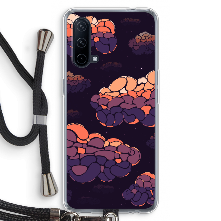 Patroon Wolken: OnePlus Nord CE 5G Transparant Hoesje met koord