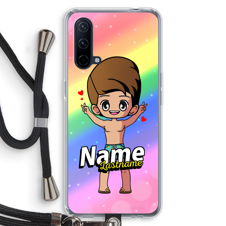 Chibi Maker man: OnePlus Nord CE 5G Transparant Hoesje met koord