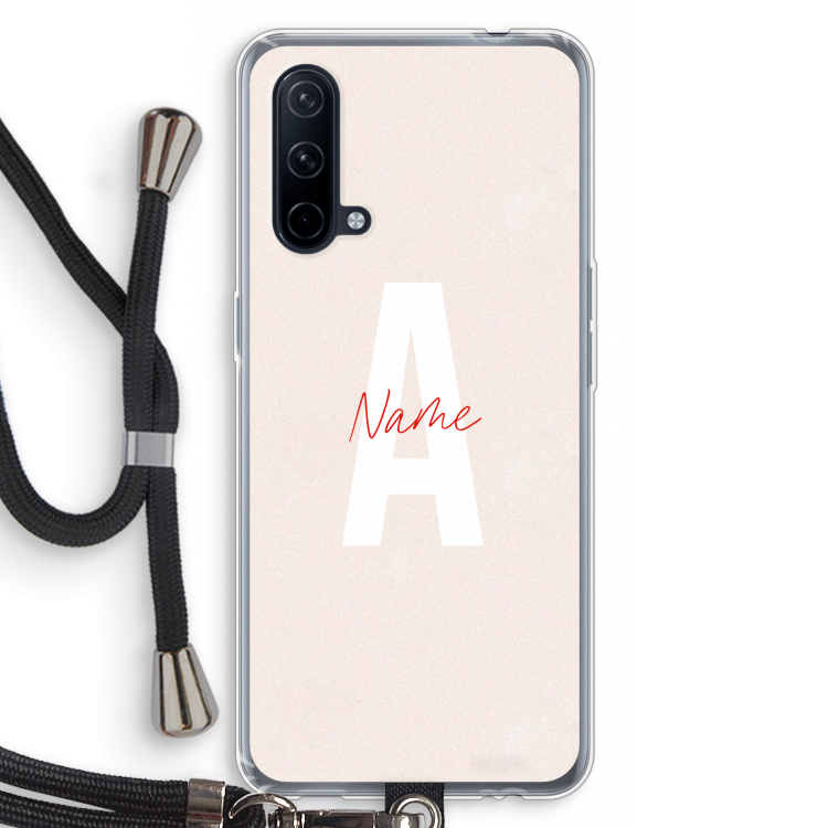 Strawberry Milkshake: OnePlus Nord CE 5G Transparant Hoesje met koord