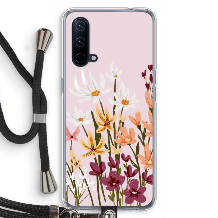 Painted wildflowers: OnePlus Nord CE 5G Transparant Hoesje met koord
