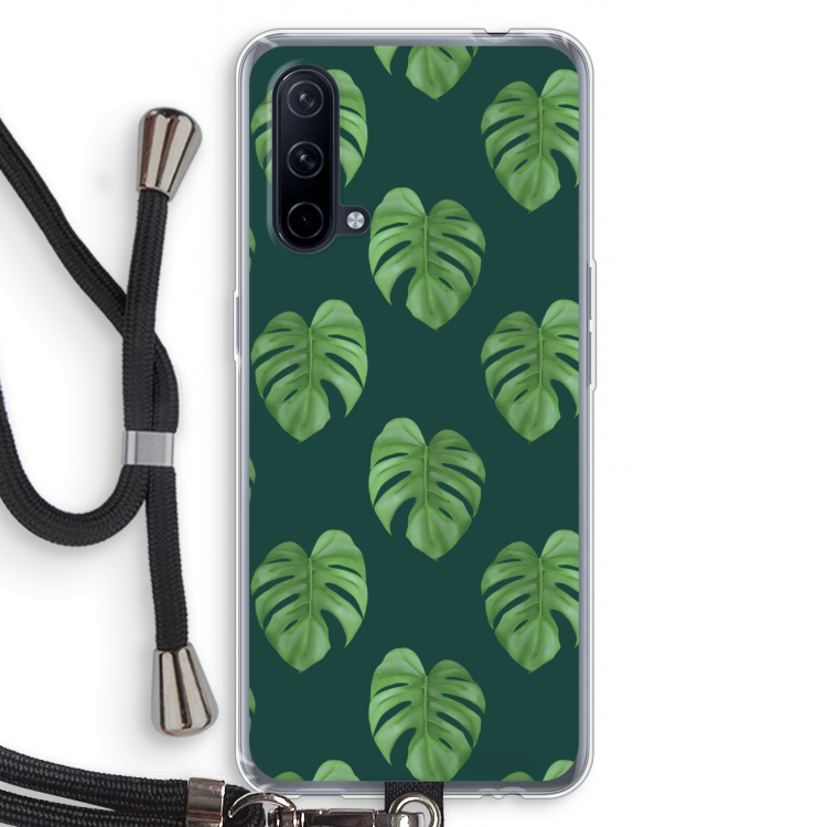 Monstera leaves: OnePlus Nord CE 5G Transparant Hoesje met koord