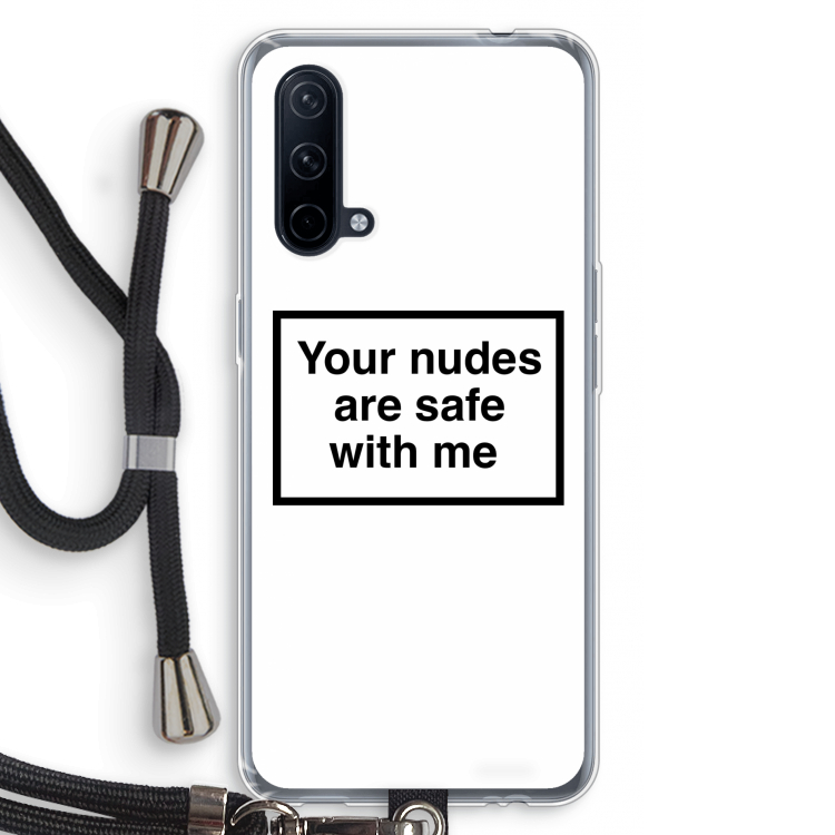 Safe with me: OnePlus Nord CE 5G Transparant Hoesje met koord