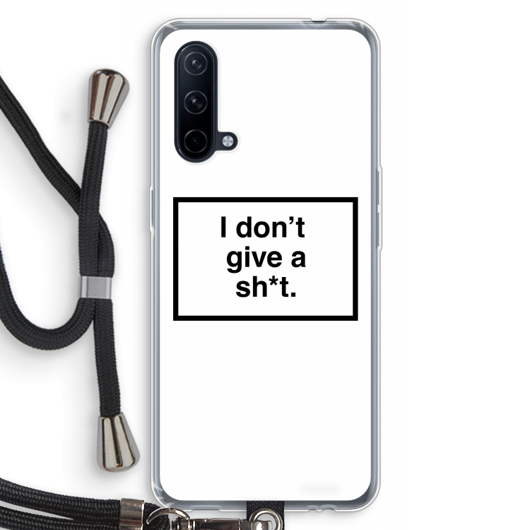 Don't give a shit: OnePlus Nord CE 5G Transparant Hoesje met koord