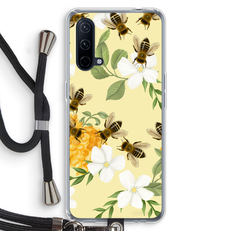 No flowers without bees: OnePlus Nord CE 5G Transparant Hoesje met koord