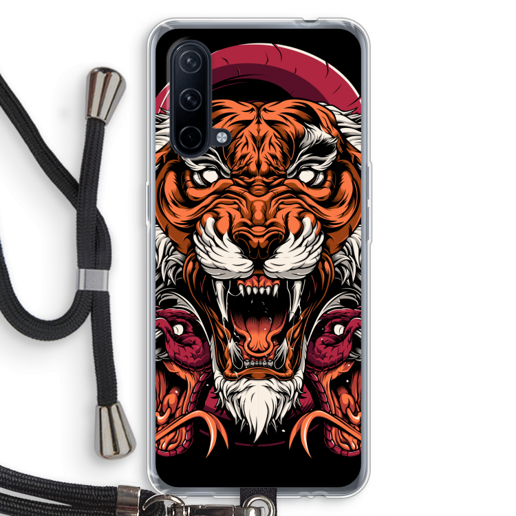 Tiger and Rattlesnakes: OnePlus Nord CE 5G Transparant Hoesje met koord