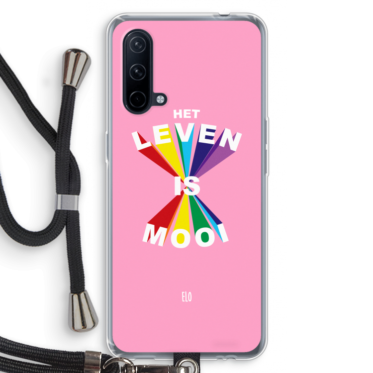 Het Leven Is Mooi: OnePlus Nord CE 5G Transparant Hoesje met koord