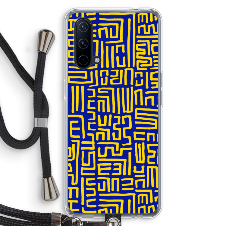 Majorelle Blue Print: OnePlus Nord CE 5G Transparant Hoesje met koord