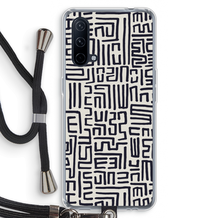 Moroccan Print: OnePlus Nord CE 5G Transparant Hoesje met koord