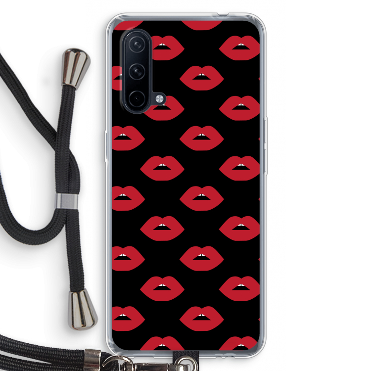 Lips: OnePlus Nord CE 5G Transparant Hoesje met koord