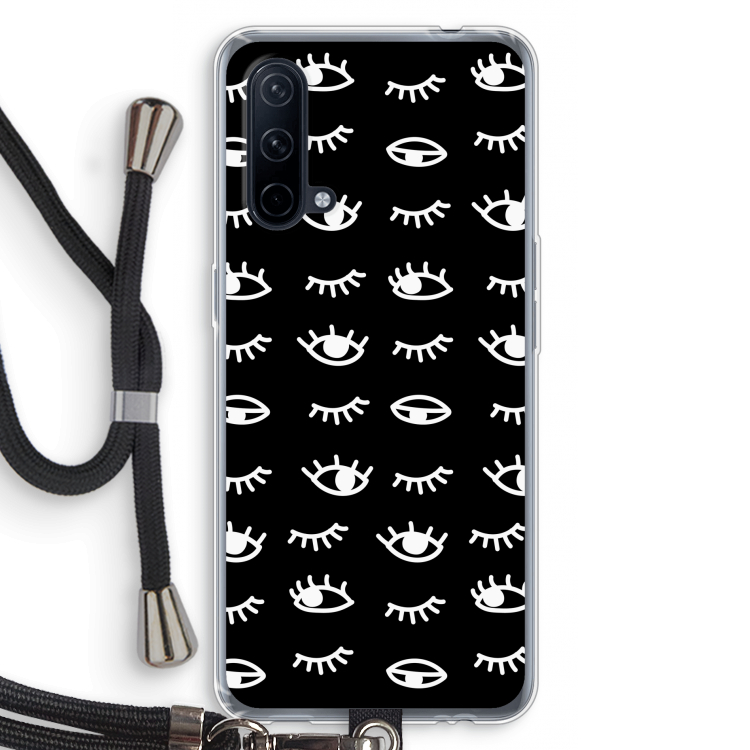 Eye pattern #3: OnePlus Nord CE 5G Transparant Hoesje met koord