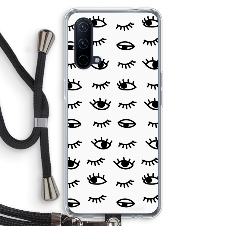 Eye pattern #2: OnePlus Nord CE 5G Transparant Hoesje met koord
