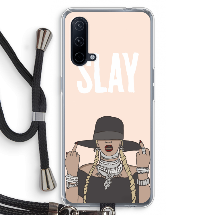 Slay All Day: OnePlus Nord CE 5G Transparant Hoesje met koord