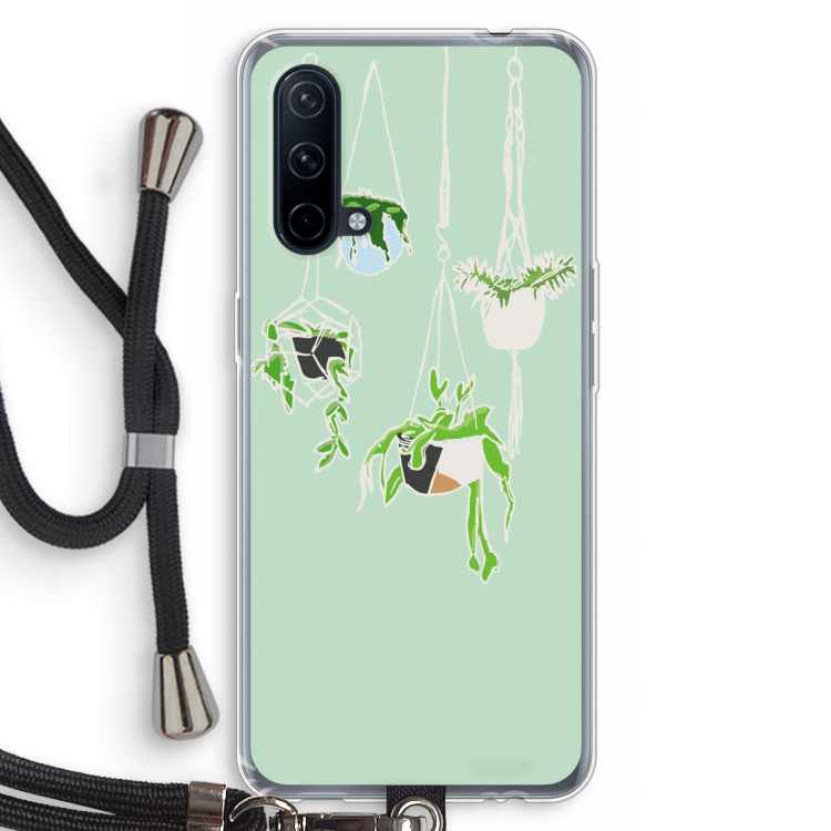 Hang In There: OnePlus Nord CE 5G Transparant Hoesje met koord