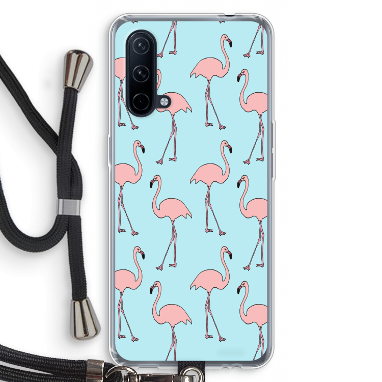 Anything Flamingoes: OnePlus Nord CE 5G Transparant Hoesje met koord