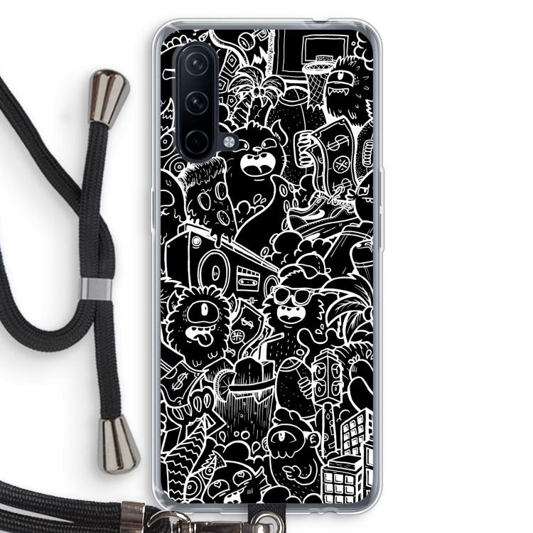 Vexx Black City : OnePlus Nord CE 5G Transparant Hoesje met koord