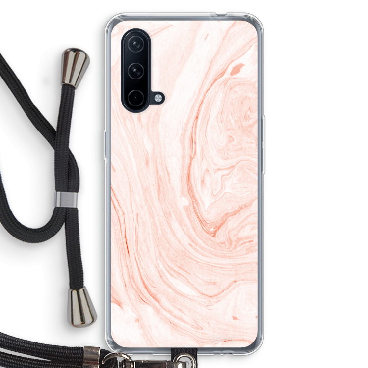 Peach bath: OnePlus Nord CE 5G Transparant Hoesje met koord