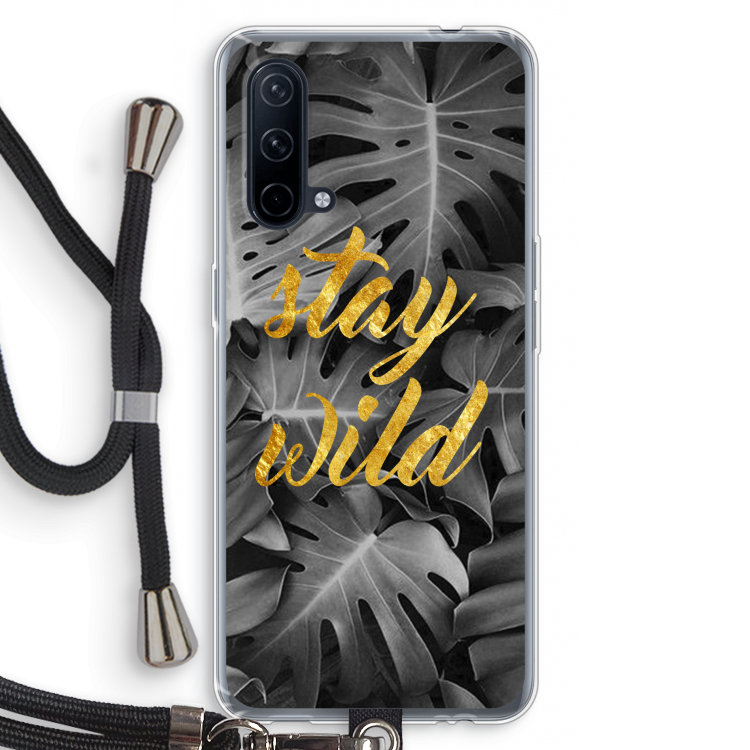 Stay wild: OnePlus Nord CE 5G Transparant Hoesje met koord